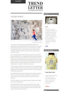 The Soft World featured in the newsletter of famous trendwatcher Lidewij Edelkoort